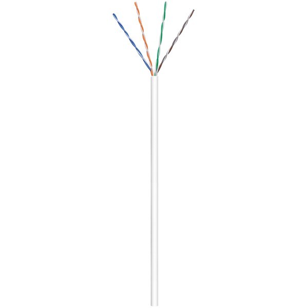 CAT 6 -verkkokaapeli, U/UTP, valkoinen. (305m)