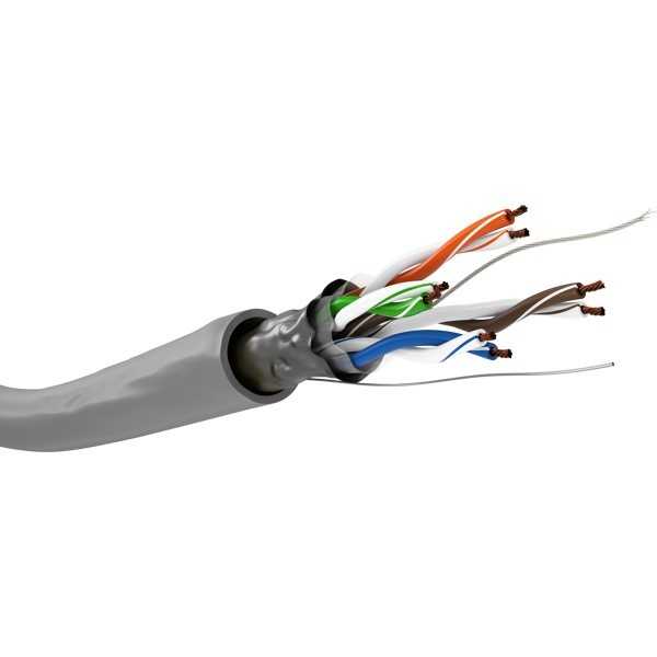 CAT 5e -verkkokaapeli, F/UTP, harmaa. (100m)
