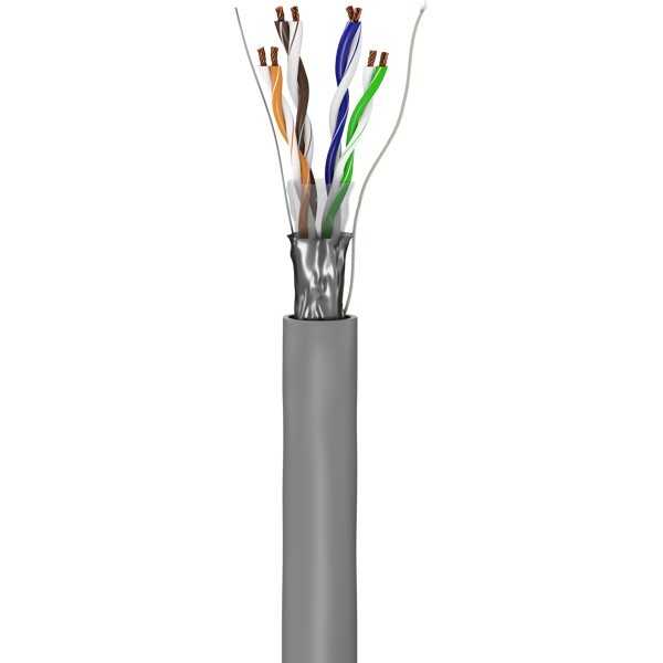 CAT 5e -verkkokaapeli, F/UTP, harmaa. (100m)