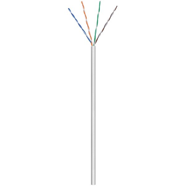 CAT 6 -verkkokaapeli, U/UTP, harmaa. (100m)