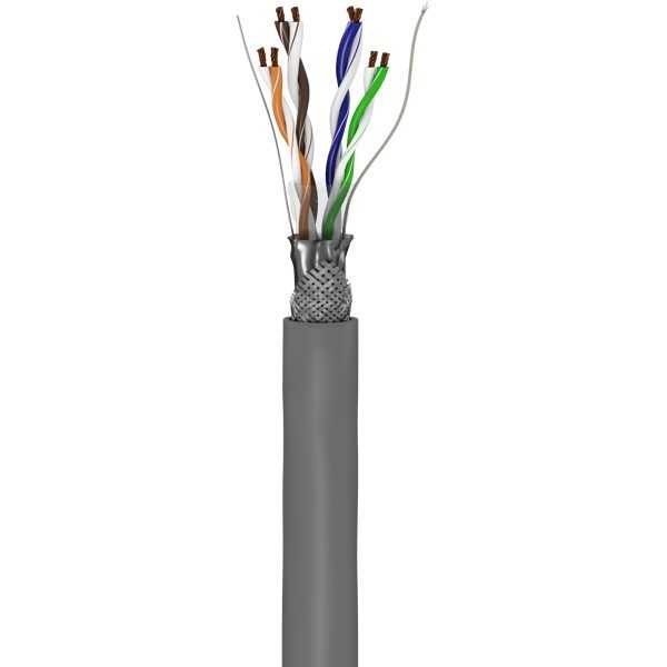 CAT 5e -verkkokaapeli, SF/UTP, harmaa. (100m)
