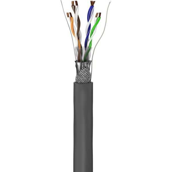 CAT 5e -verkkokaapeli, SF/UTP, harmaa. (100m)