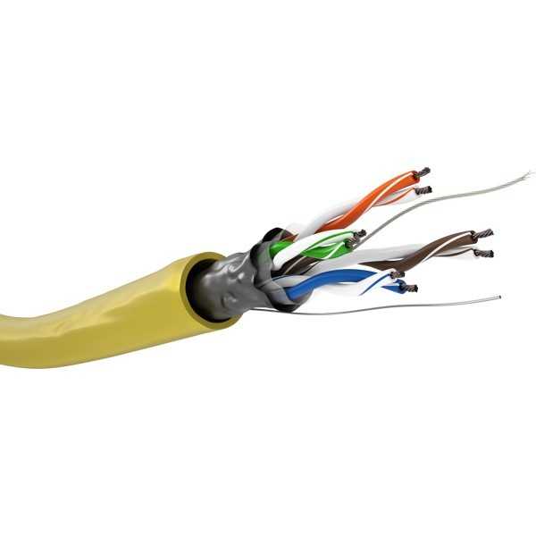 CAT 5e -verkkokaapeli, F/UTP, 100 m, keltainen. (100m)