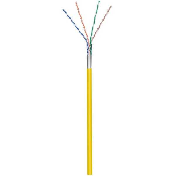 CAT 5e -verkkokaapeli, F/UTP, 100 m, keltainen. (100m)