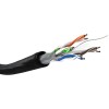 CAT 6 -verkkokaapeli, U/UTP, musta. (100m)