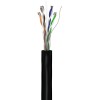 CAT 6 -verkkokaapeli, U/UTP, musta. (100m)