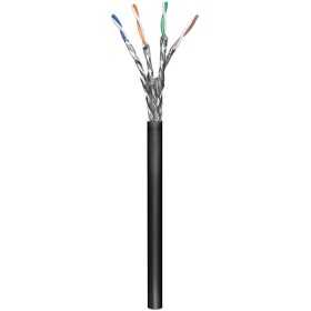 CAT 6 ulkokäyttöön tarkoitettu verkkokaapeli, S/FTP (PiMF), musta. (100m)