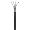 CAT 6 ulkokäyttöön tarkoitettu verkkokaapeli, S/FTP (PiMF), musta. (100m)