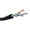 CAT 5e ulkokäyttöön tarkoitettu verkkokaapeli, U/UTP, musta. (100m)