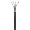 CAT 6 ulkokäyttöön tarkoitettu verkkokaapeli, S/FTP (PiMF), musta (100m)