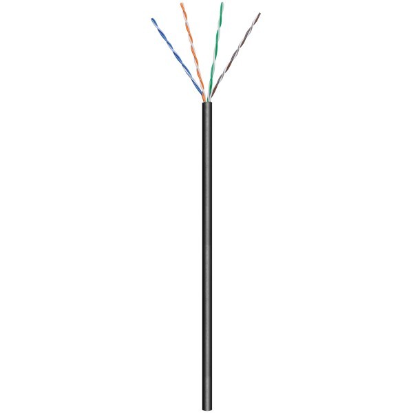 CAT 5e ulkokäyttöön tarkoitettu verkkokaapeli, U/UTP, musta