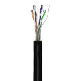 CAT 6 ulkokäyttöön tarkoitettu verkkokaapeli, U/UTP, musta. (100m)