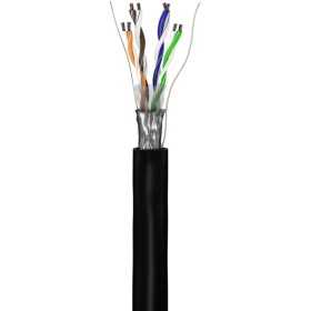 CAT 5e ulkokäyttöön tarkoitettu verkkokaapeli, F/UTP, musta. (100m)