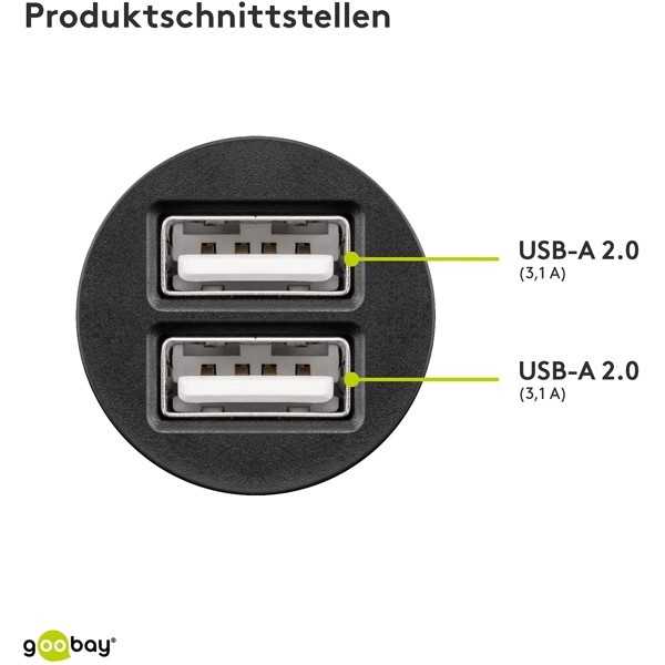 15,5 W:n kaksois-USB-autolaturi