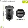 15,5 W:n kaksois-USB-autolaturi