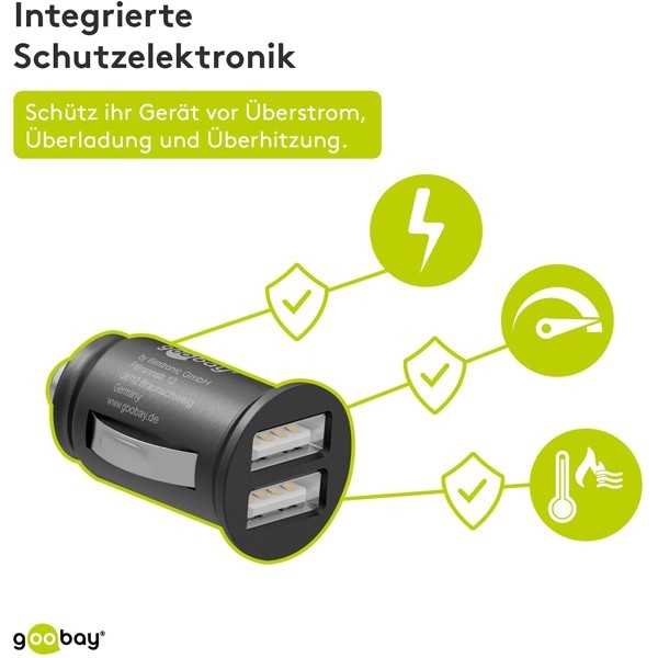15,5 W:n kaksois-USB-autolaturi