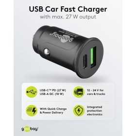 27 W:n virransyöttölaite, kaksois-USB-pikalaturi, USB-C PD