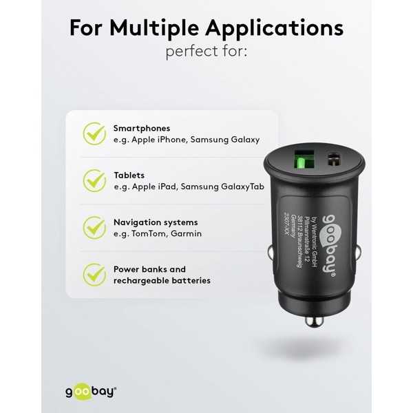 27 W:n virransyöttölaite, kaksois-USB-pikalaturi, USB-C PD