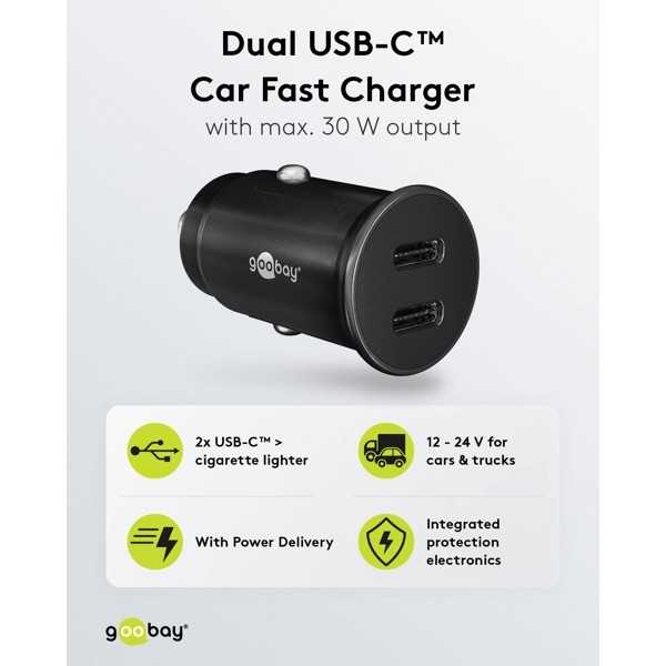 30 W:n virransyöttölaite, kaksois-USB-C-latausliitäntä, PD-autopikalaturi