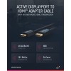 Aktiivinen DisplayPort–HDMI-sovitinkaapeli, 5metriä.