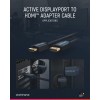 Aktiivinen DisplayPort–HDMI-sovitinkaapeli, 10metriä.