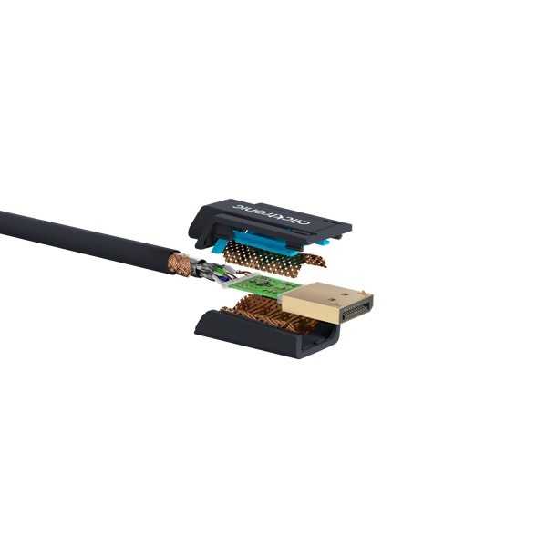 Aktiivinen DisplayPort–HDMI-sovitinkaapeli, 10metriä.