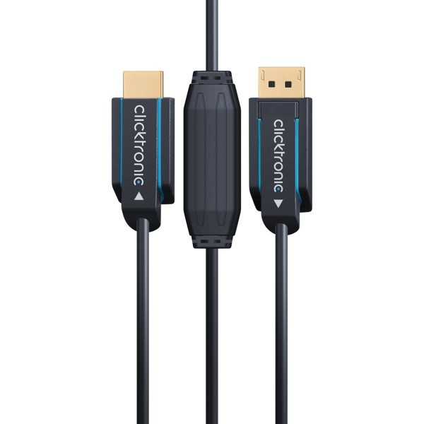 Aktiivinen DisplayPort–HDMI-sovitinkaapeli, 10metriä.