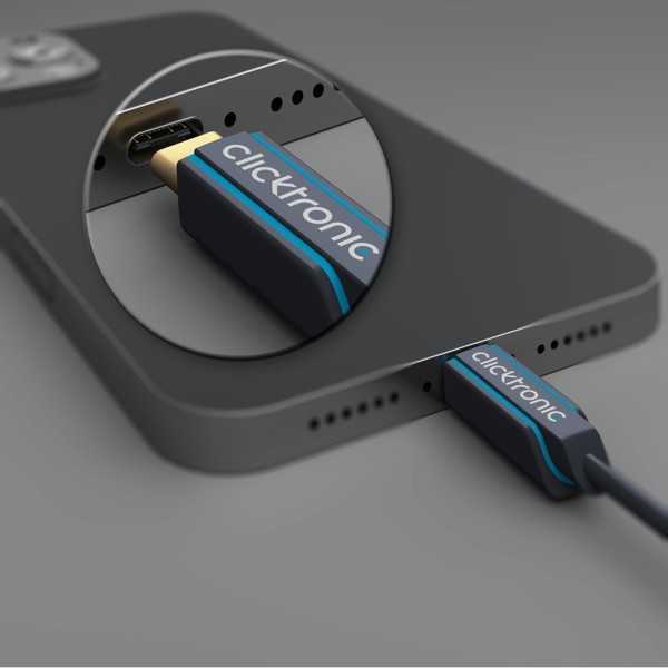 USB-C–HDMI-sovitinkaapeli, 1 metri.
