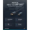 USB-C–HDMI-sovitinkaapeli, 2metriä.