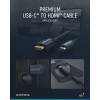 USB-C–HDMI-sovitinkaapeli, 2metriä.