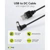 USB-DC-kaapeli 5 V/1 A, 0,5 m.