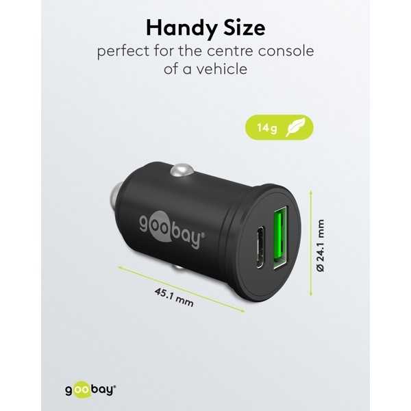 45 W:n Power Delivery -kaksois-USB-auton pikalaturi USB-C PD