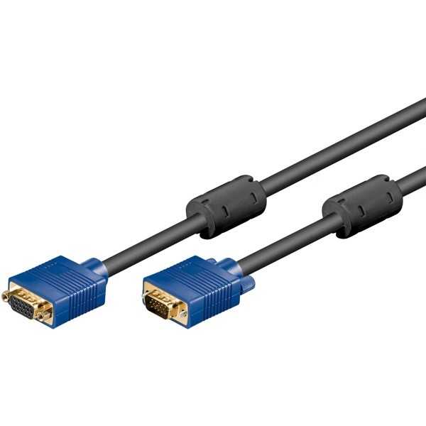 Full HD SVGA -näytön jatkokaapeli, kullattu, 1,8 metriä
