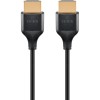 Ohut erittäin nopea HDMI-kaapeli Ethernet-yhteydellä, 2 metriä.