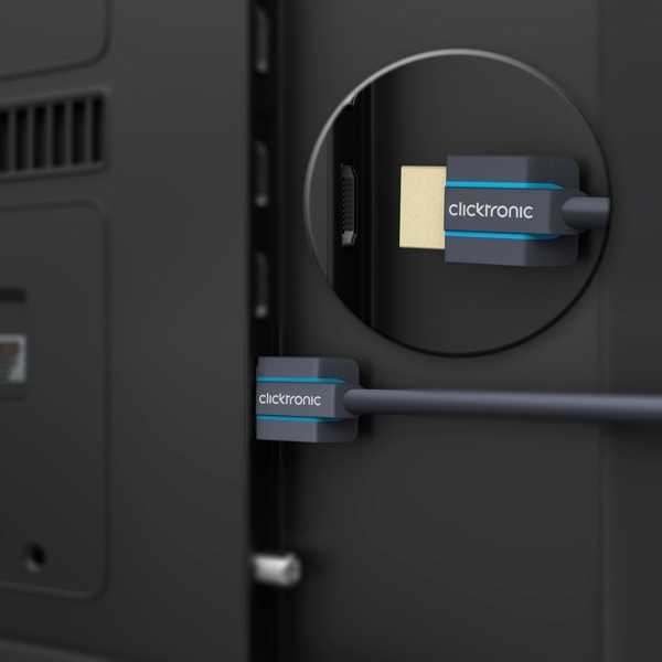 Erittäin ohut ja nopea HDMI-kaapeli Ethernet-liitännällä, 2 metriä.