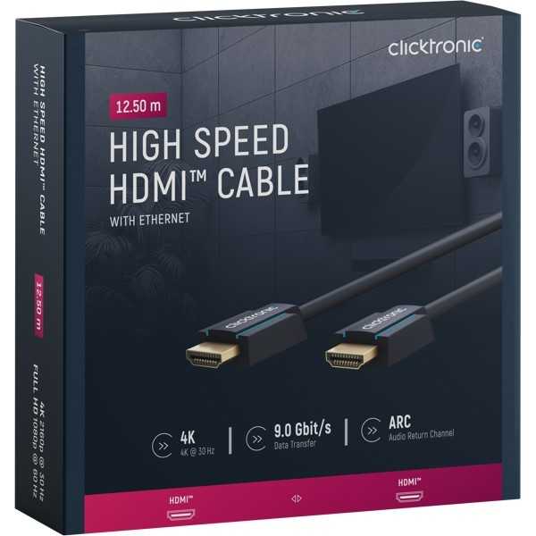 Nopea HDMI-kaapeli, 12.5metriä.