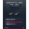 Erittäin ohut ja nopea HDMI-kaapeli Ethernet-liitännällä, 1 metri.