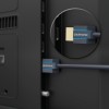 Erittäin ohut ja nopea HDMI-kaapeli Ethernet-liitännällä, 1 metri.