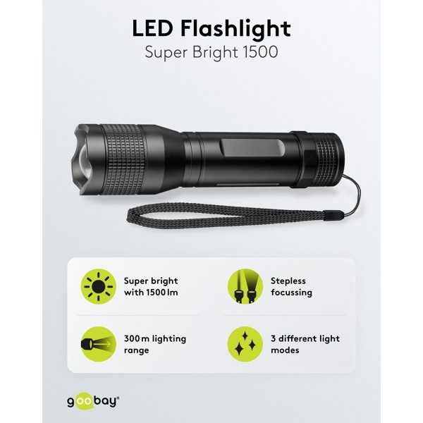 LED-taskulamppu Superkirkas 1500