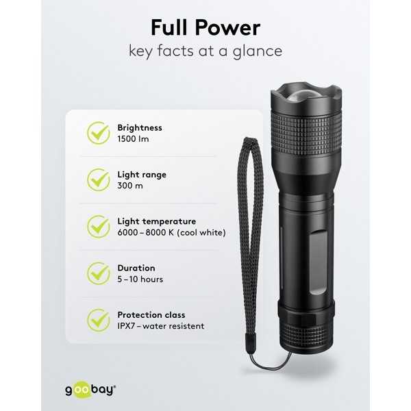 LED-taskulamppu Superkirkas 1500
