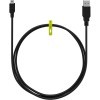 Mini USB-synkronointi- ja latauskaapeli, musta, 1 metri.