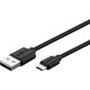 Micro-USB-lataus- ja synkronointikaapeli, 1 metri, musta.
