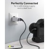 Micro-USB - USB-A -tekstiilikaapeli metalliliittimillä (tähtiharmaa/hopea), 0,5 m
