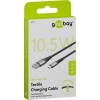 Micro-USB - USB-A -tekstiilikaapeli metalliliittimillä (tähtiharmaa/hopea), 0,5 m