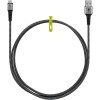 Micro-USB - USB-A -tekstiilikaapeli metalliliittimillä (tähtiharmaa/hopea), 1 m