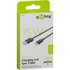 USB-C-lataus- ja synkronointikaapeli (USB-A, USB-C)