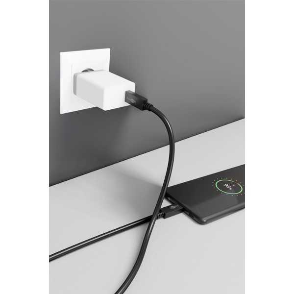 USB-C-kaapeli, 1 m, musta