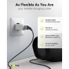 USB-C - USB-A -tekstiilikaapeli metalliliittimillä (tähtiharmaa/hopea), 1 m