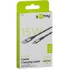 USB-C - USB-A -tekstiilikaapeli metalliliittimillä (tähtiharmaa/hopea), 1 m