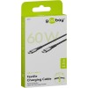 USB-C - USB-C -tekstiilikaapeli metalliliittimillä (tähtiharmaa/hopea), 2 m
